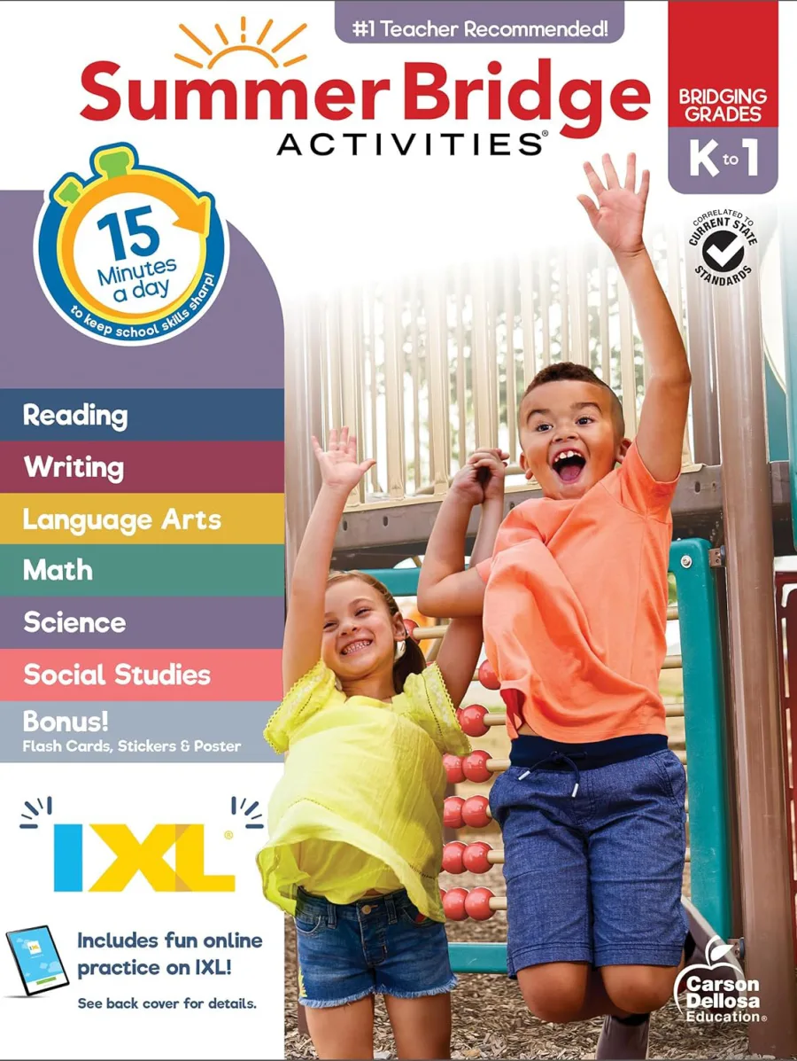 Summer Bridge Activities Kindergarten to 1st Grade Workbooks, Activity Book