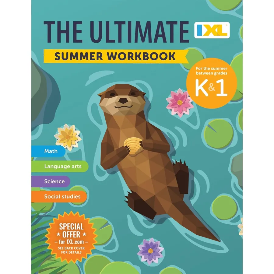 IXL Ultimate Summer Kindergarten to 1st Grade Workbook, Math, Reading Comprehension,
