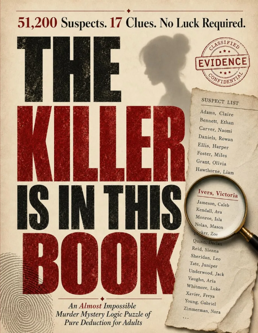 The Killer Is in This Book: 51,200 Suspects. 17 Clues. No Luck Required
