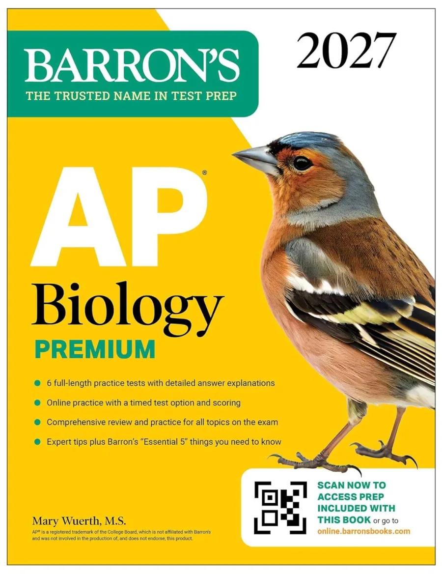 AP Biology Premium, 2027: Prep Book with 6 Practice Tests + Comprehensive Review + Online Practice
