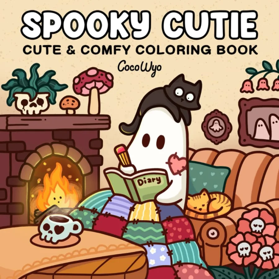 Spooky Cutie: Coloring Book for Adults and Teens Featuring Adorable Creepy Creatures in Cozy Hygge