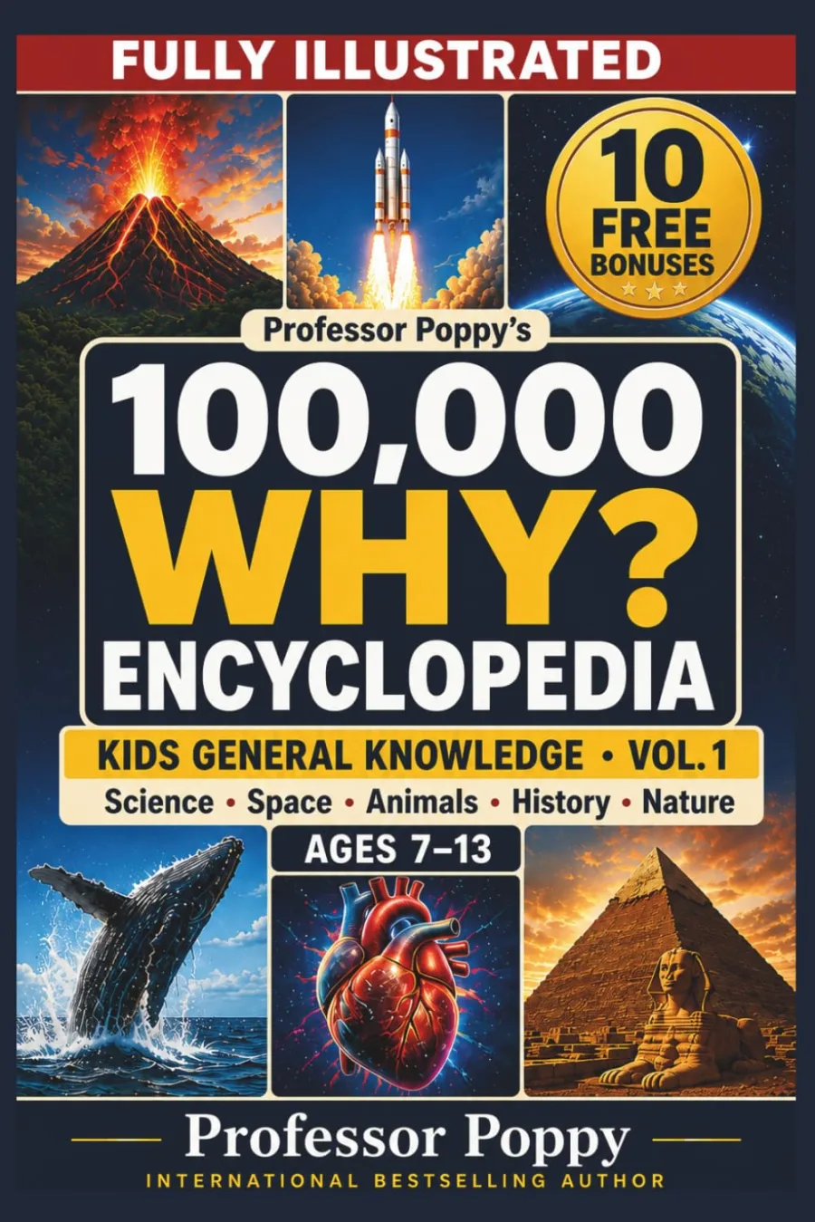 Professor Poppy's Fully Illustrated 100,000 WHY Encyclopedia - Kids General Knowledge Vol. 1