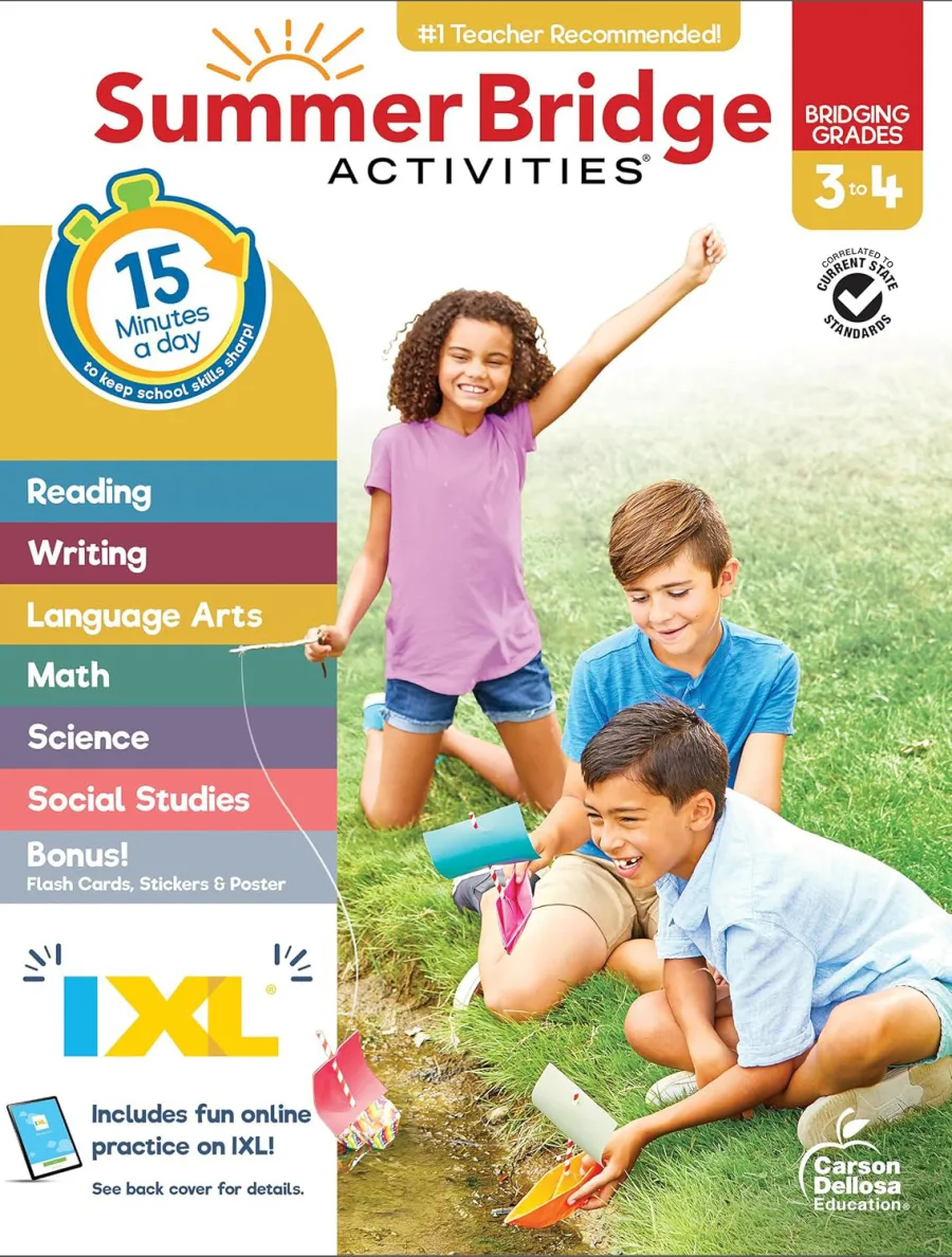 Summer Bridge Activities 3rd to 4th Grade Workbook, Activity Book