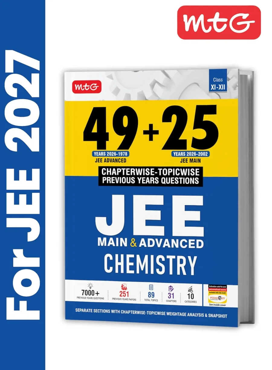 MTG 49 + 25 Years (2026-2002) JEE Main and Advanced (2026-1978) PYQ Book Chemistry | Chapter-wise To