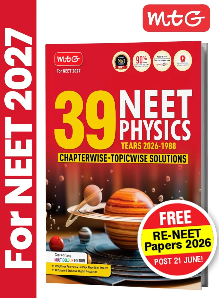 MTG NEET PYQ 39 Years Physics Book For 2026-2027 Exam | Chapterwise Topicwise Solved Question Papers