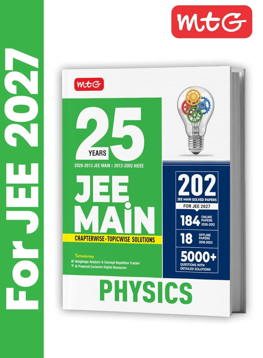 MTG 25 Years (2026-2002) JEE MAIN PYQ Book | 202 Chapter-wise & Topic-wise Previous Years Solved
