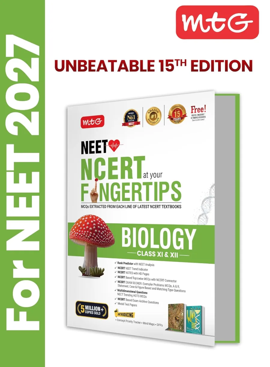 MTG NCERT at your FINGERTIPS Biology For NEET Exam 2026-2027 | NCERT Exam Scorer, Concept Priority