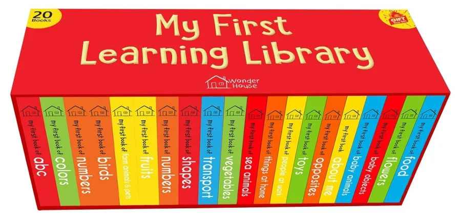 My First Learning Library: Boxset of 20 Board Books for Kids | Includes ABC, Numbers, Shapes