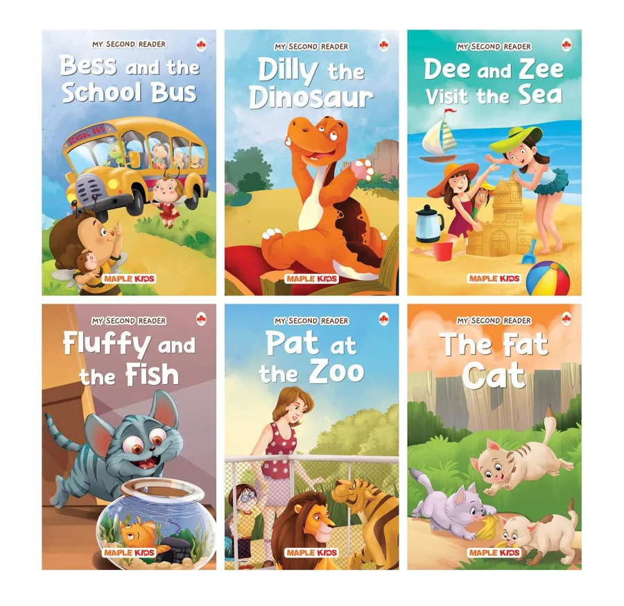 Story Books for Kids - Second Reader (Illustrated) (Set of 6 Books) - Phonic stories
