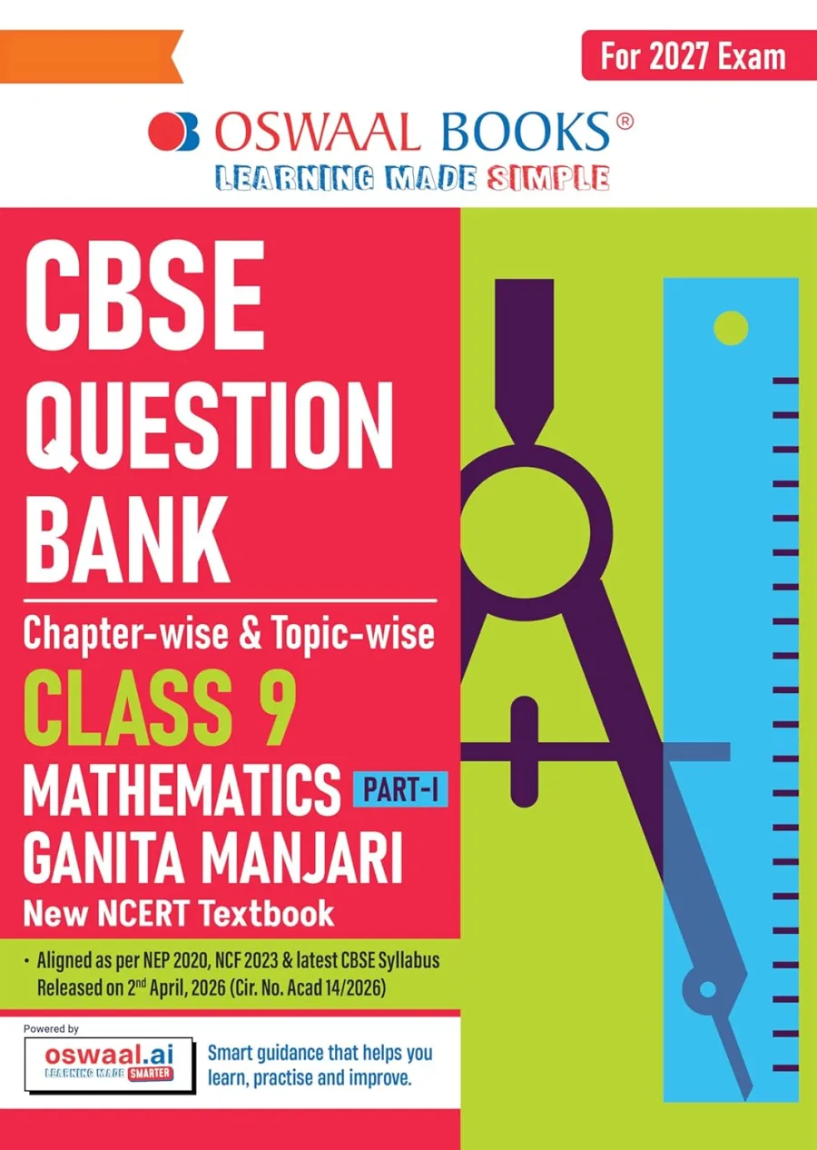 Oswaal CBSE Mathematics Part-1 Question Bank Chapter-wise & Topic-wise Class 9