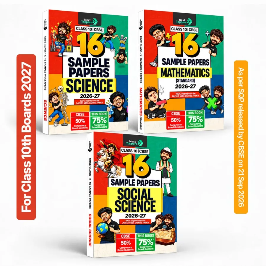 Next Toppers CBSE Class 10 Sample Papers 2026-27 | Science, Mathematics Standard & Social Science
