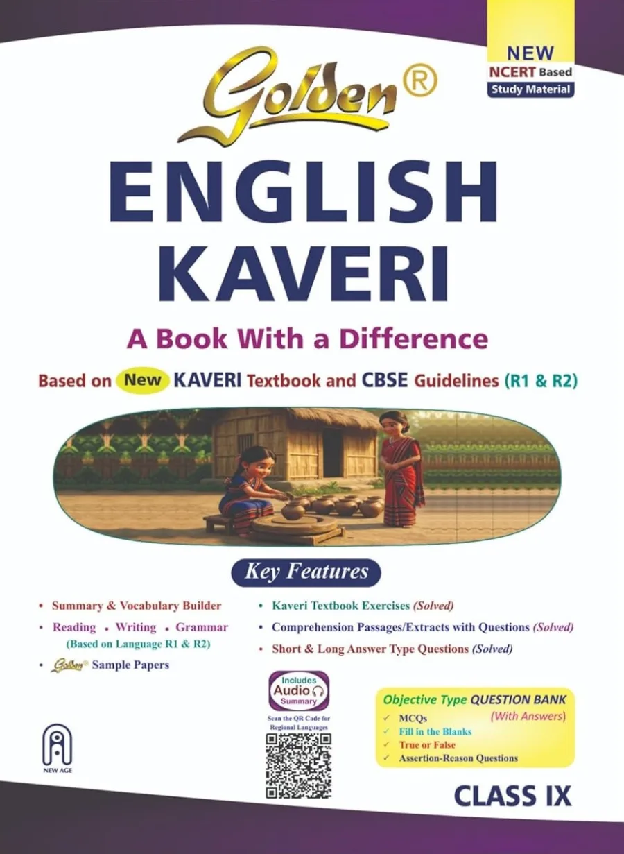 Golden English Study Material Based on New NCERT Textbook Kaveri for Class-9