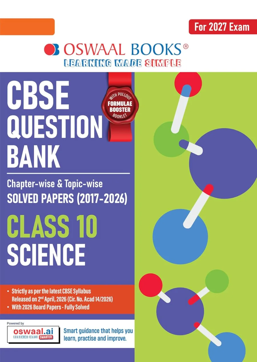 Oswaal CBSE Class 10 Science Question Bank | Chapter & Topic-wise Solved Papers (2017–2026)