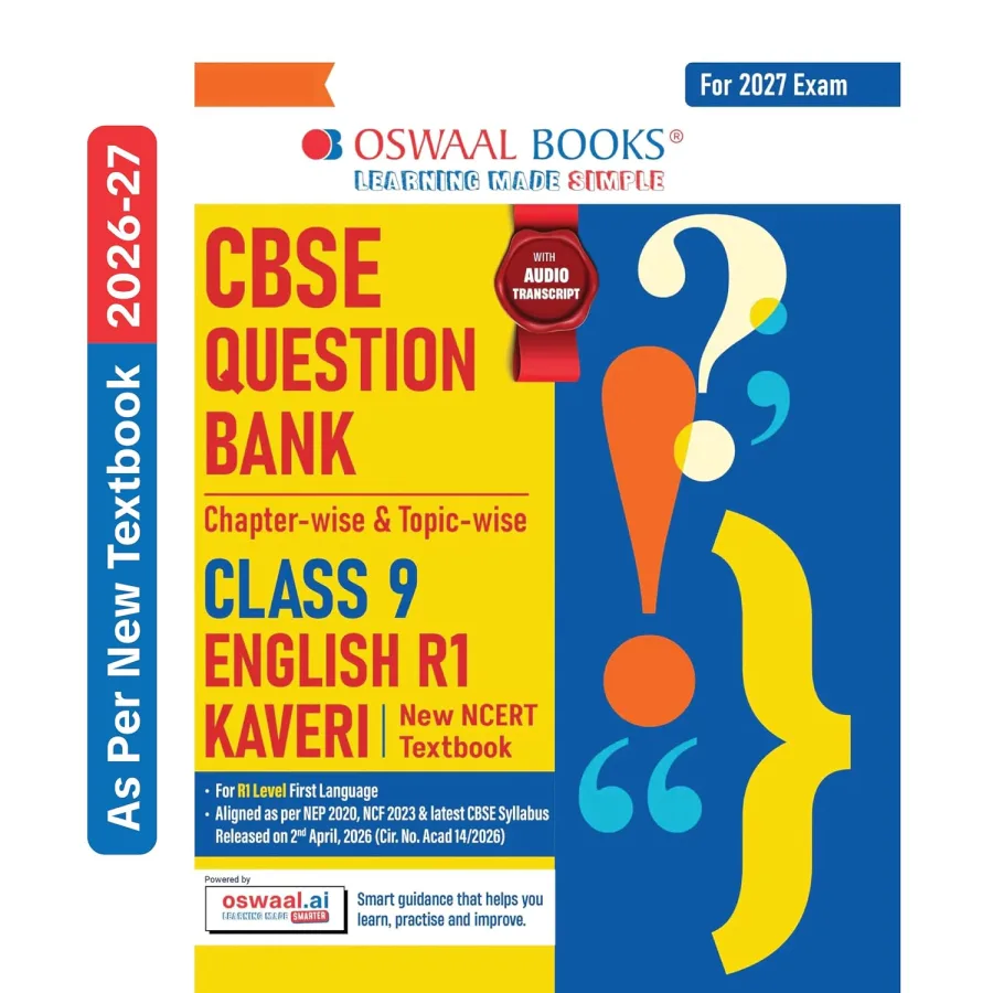 Oswaal CBSE Class 9 English Question Bank Chapter-wise & Topic-wise | Based on new NCERT Textbook