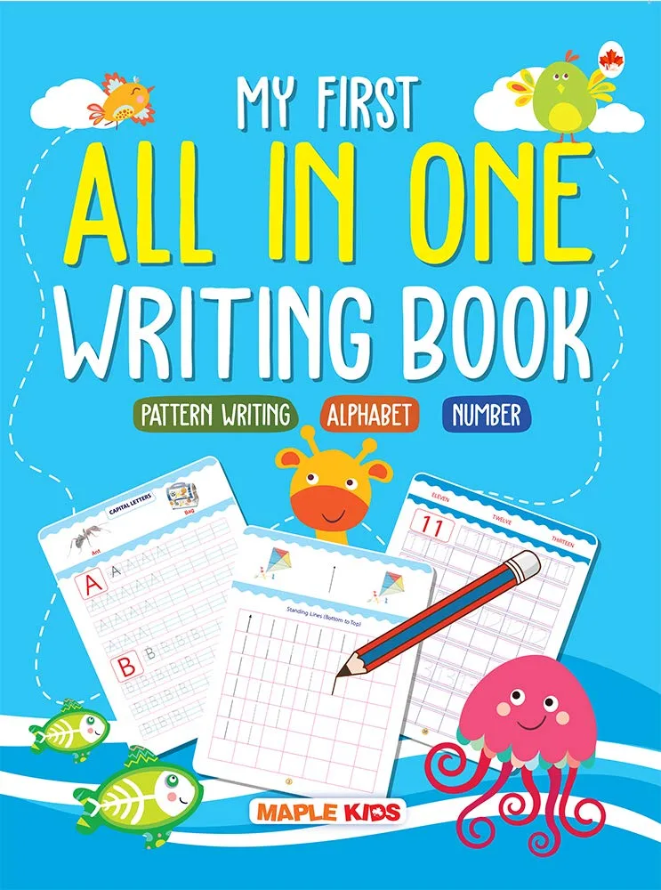 First All in One Writing Book (Practice) - Pattern Tracing - Alphabet - Numbers - Early Learning