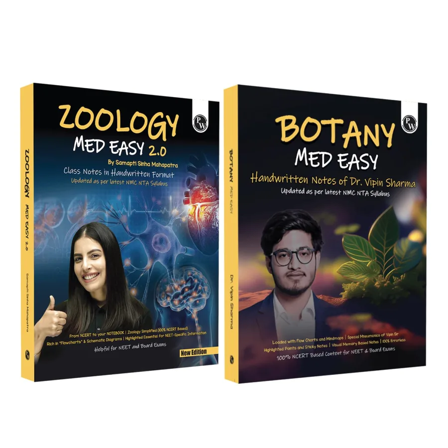 PW Med Easy Zoology 2.0 and Botany Handwritten Notes Combo Set of 2 Books For NEET and Board Exams