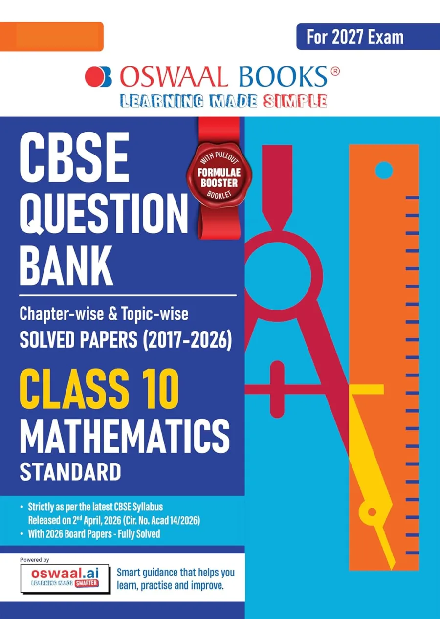 Oswaal CBSE Class 10 Mathematics (Standard) Question Bank | Chapter & Topic-wise Solved Papers