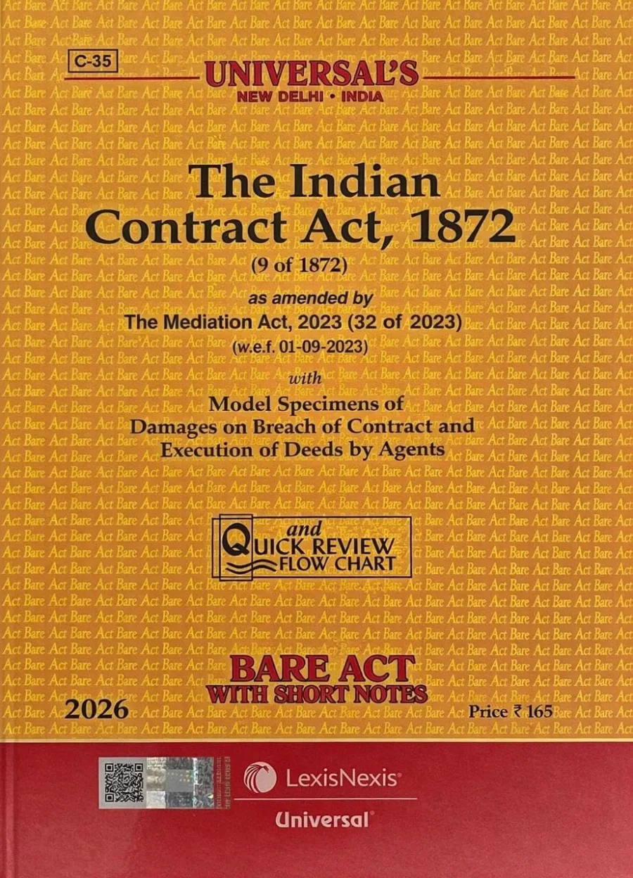 Universal’s The Indian Contract Act ,1872 Bare act (Edition 2026)