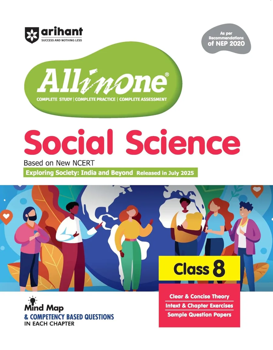 Arihant All in One Social Science Class 8 Book 2025 | NCERT Textbook Based | Exploring Society