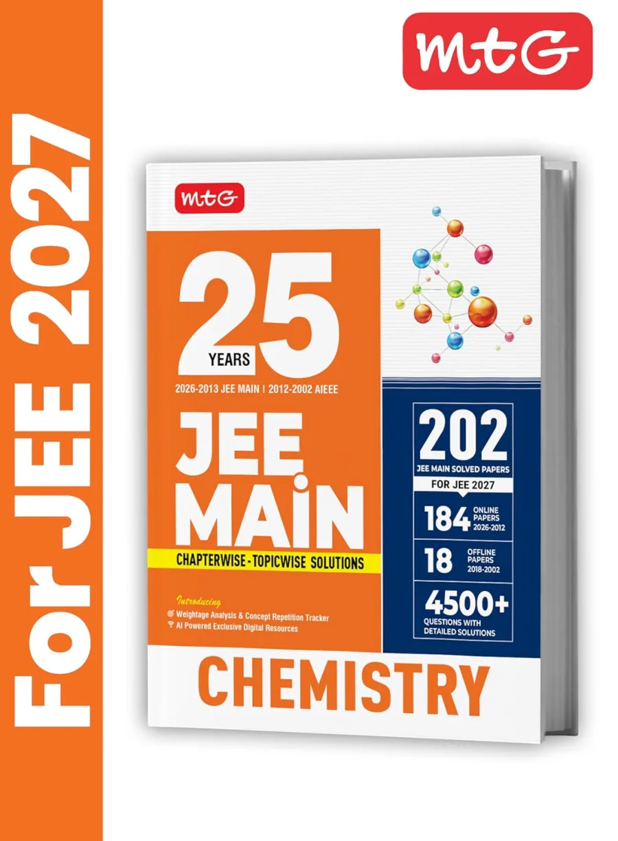 MTG 25 Years (2026-2002) JEE MAIN PYQ Book | 202 Chapter-wise & Topic-wise Previous Years Solved
