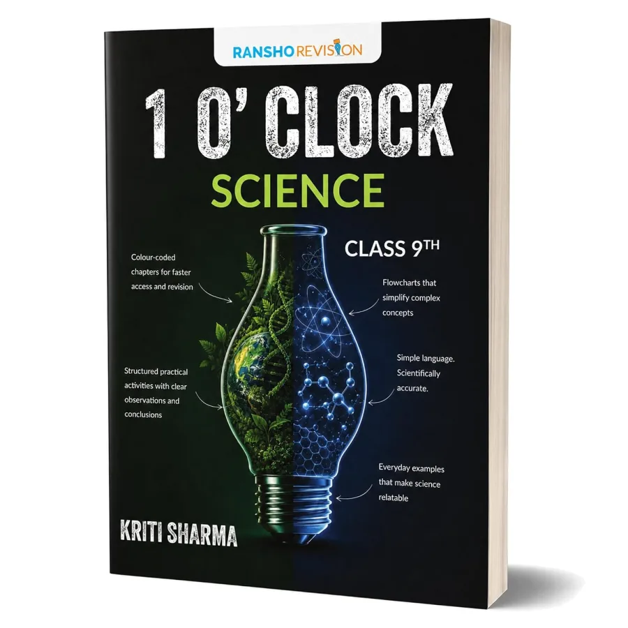 1 O’ Clock Class 9 Science Revision Book | Based on New NCERT Grade 9 Science Syllabus 2026-27