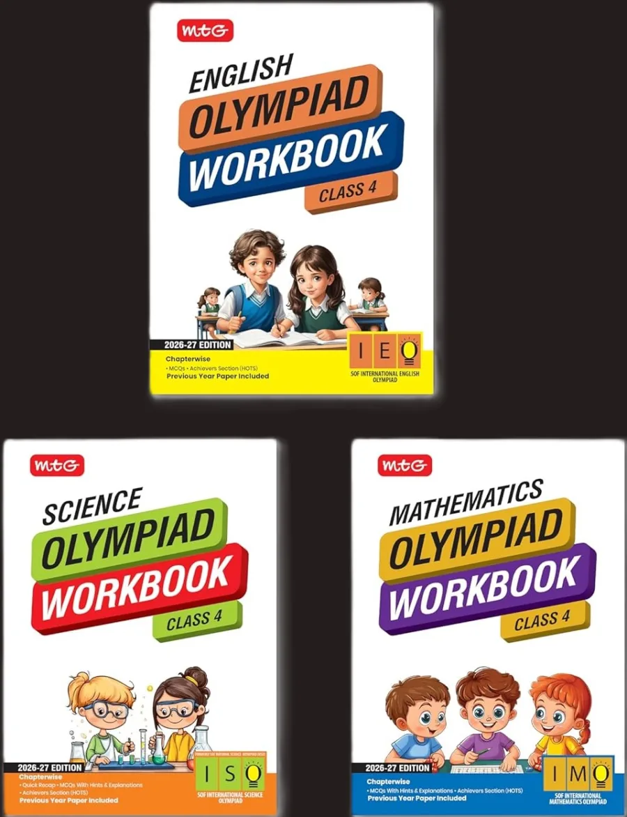 MTG ISO-IMO-IEO (Science, Mathematics & English) Olympiad Workbook Class 4