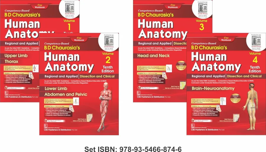 Bd Chaurasias Human Anatomy 10Ed 4 Vol Set