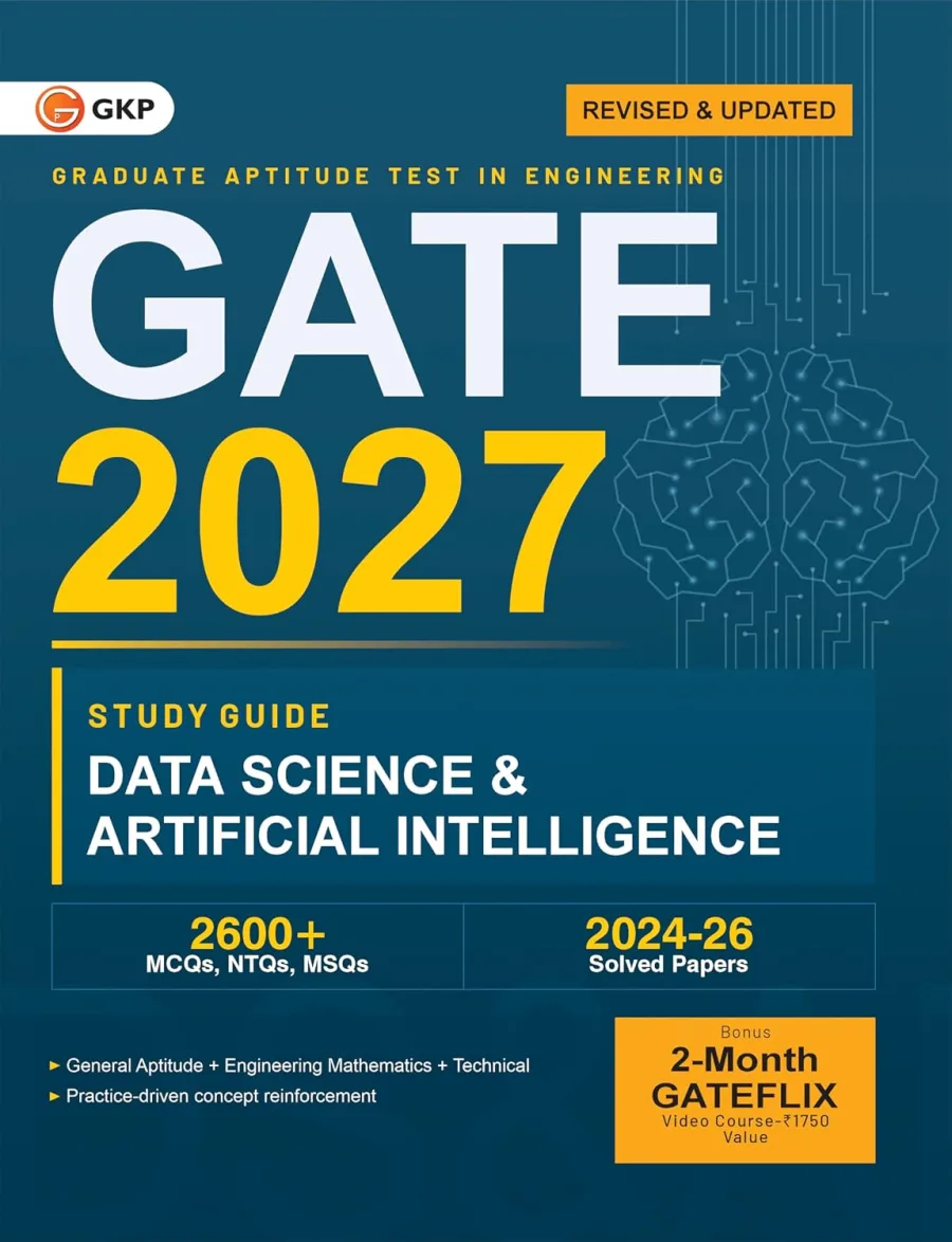 GATE 2027 : Data Science & Artificial Intelligence- Complete Guide | 2600+ MCQs | Solved Papers 2024