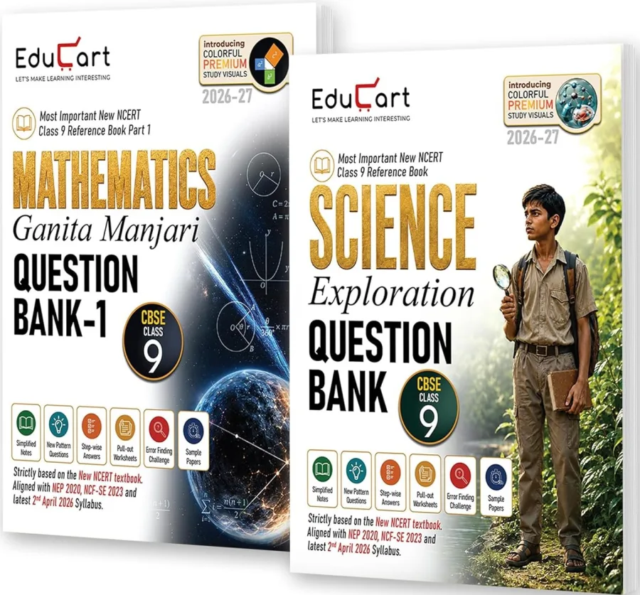 Educart CBSE Class 9 Question Bank 2027 Bundle of 2 Books | New NCERT Based Reference