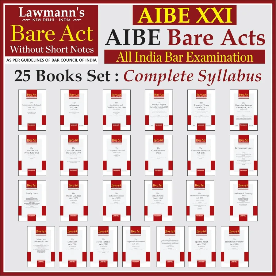 AIBE Bare Acts without Notes | 25 Books Set Combo
