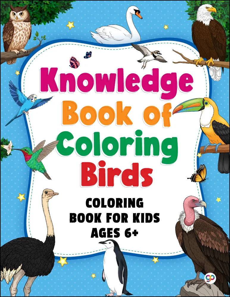 Knowledge Book of Coloring: BIRDS (50 beautiful illustrations with articles)