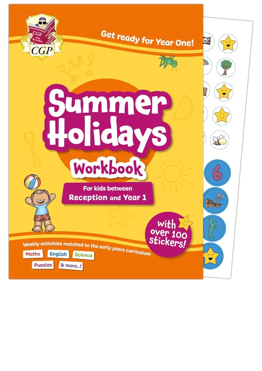 CGP Summer Holidays Activity Workbook - for kids between Reception and Year 1