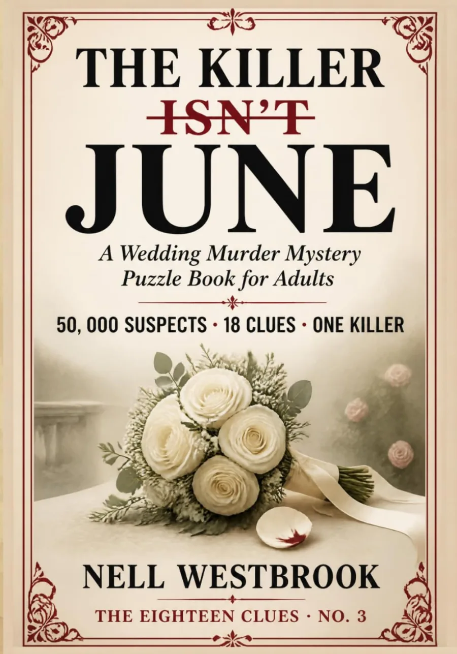 The Killer Isn't June: A Wedding Murder Mystery Puzzle Book for Adults | 50,000 Suspects, 18 Clues,