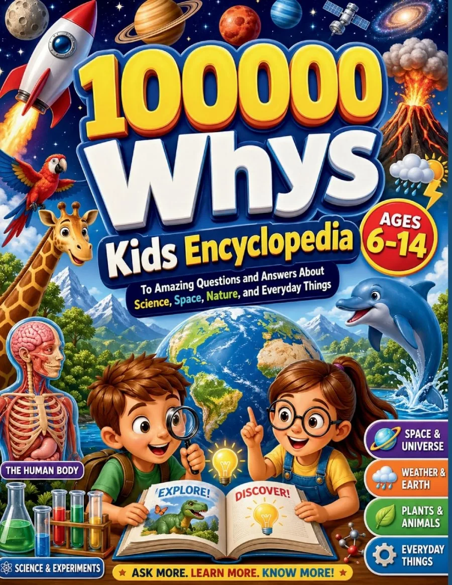 100000 Whys Book: The Kids Encyclopedia to Amazing Questions and Answers About Science, Space