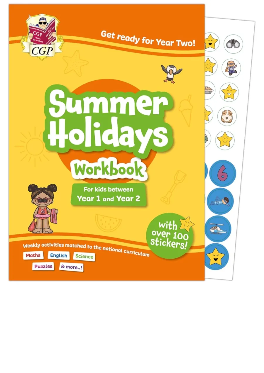 CGP Summer Holidays Activity Workbook - for kids between Year 1 and Year 2