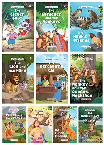 Story Books for Kids - Bedtime Stories (Illustrated) (Set of 10 Books) - Moral Stories - English Short Stories with Colourful Pictures - Children Story Book - 3 Years to 10 Years Old Children- Read Aloud to Infants Toddlers