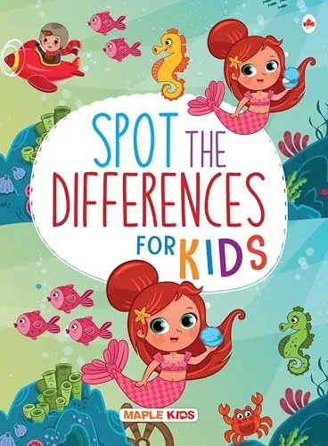 Brain Activity Book for Kids - Spot Differences - Brain Boosting Activity Book - Early Learning - Activity Book for Children - 3 to 7 Years Old Kids