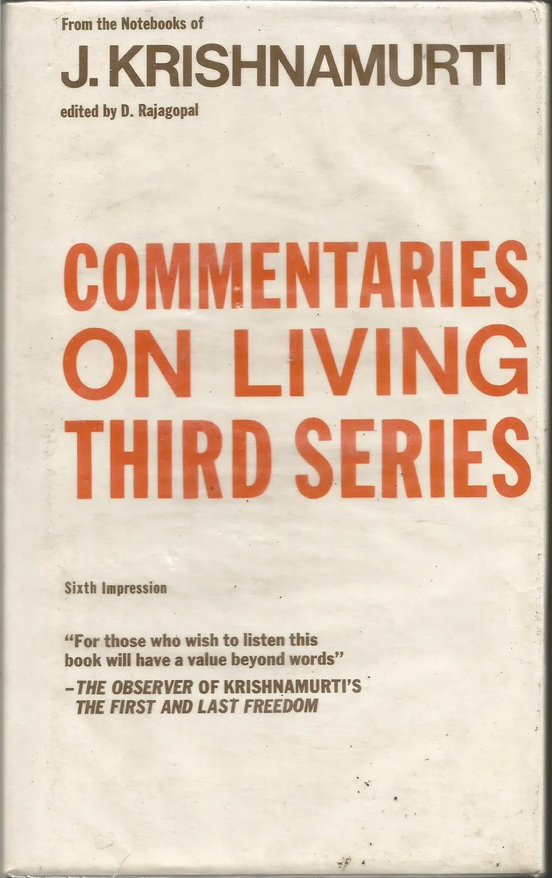 Commentaries on Living First Series