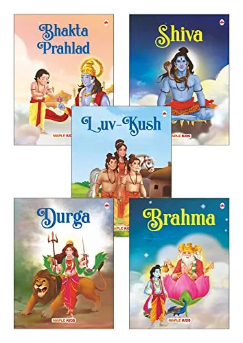 My First Mythology Stories (Illustrated) (Set of 5 Books) Story Book for Kids - Brahma Shiva Bhakta Prahlad Luv-Kush Durga