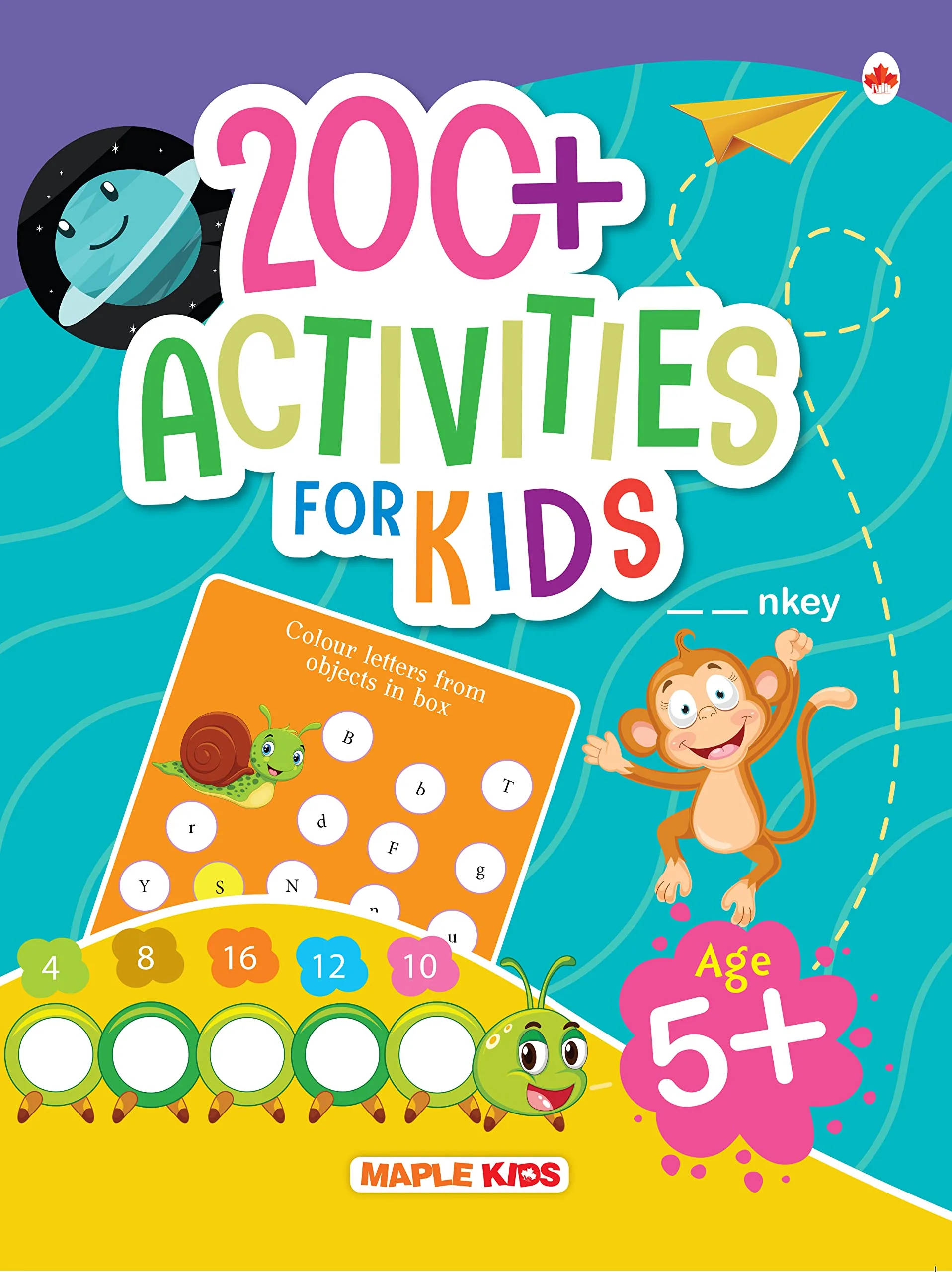 Brain Boosting Activity Book for Kids - 200+ Activities for Age 5+ - Kids Activity Book - Early Learning - Activities for Children - Maths English Mazes Spot the Differences Word Search
