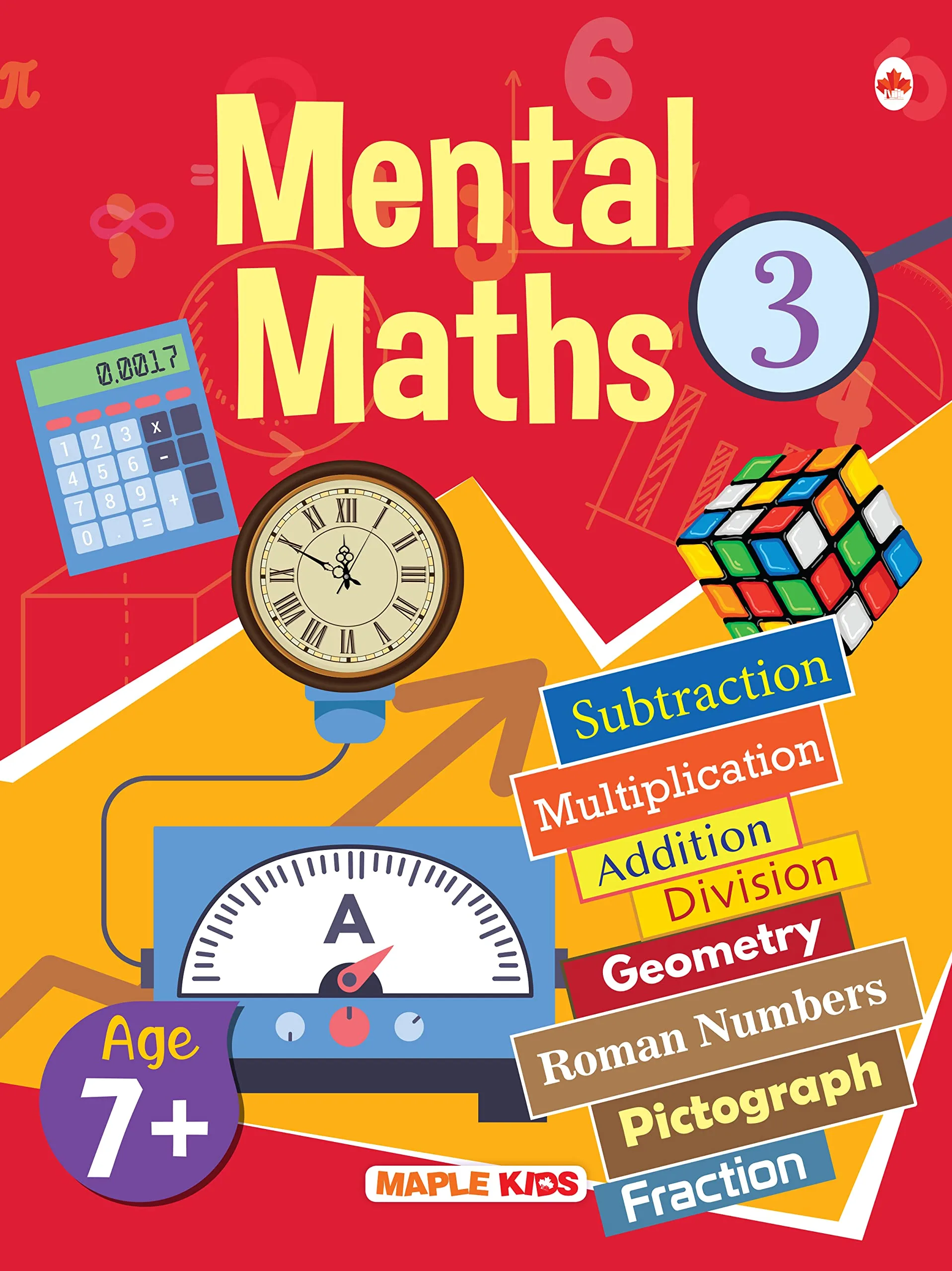Mental Maths - Mathematics Activity Book 3 for class 3+ Age 7+ Years